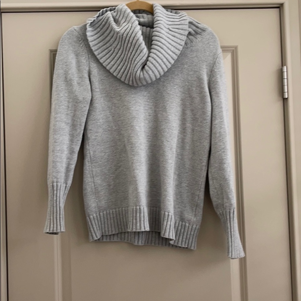 Gray Cowl Neck Sweater